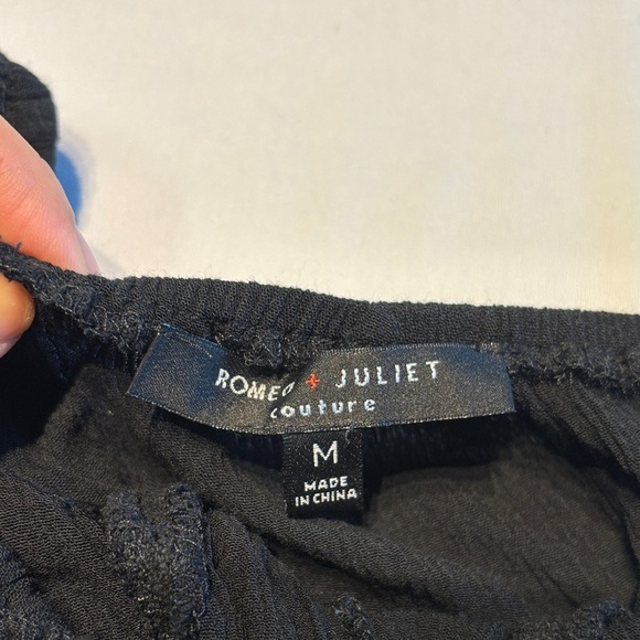 Romeo & Juliet Couture Charcoal Textured romper - Picture 6 of 11